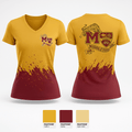 MIDDLETON TIGERS  Women's Short Sleeve V-neck Shirt - 1