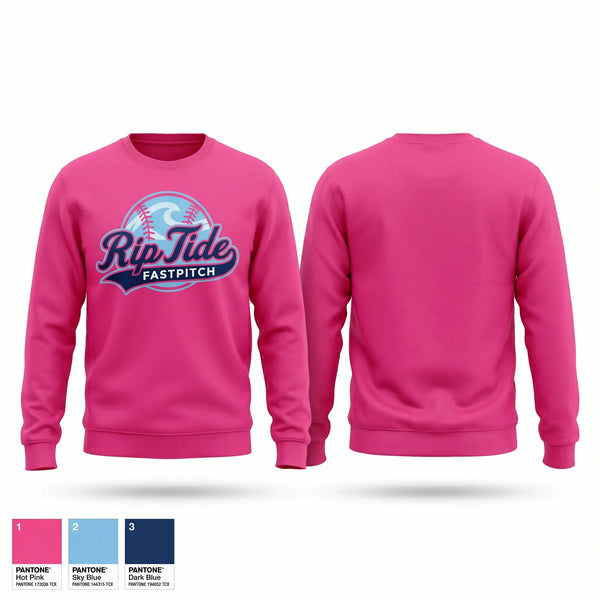 Crew Neck Sweatshirt, Pompano Beach Riptide, Softball, Teamtime, Team time, sublimation, custom sports apparel, team uniforms, spirit wear, spiritwear, sports uniforms, custom shirts, team store, custom team store, fundraiser sports, apparel fundraiser