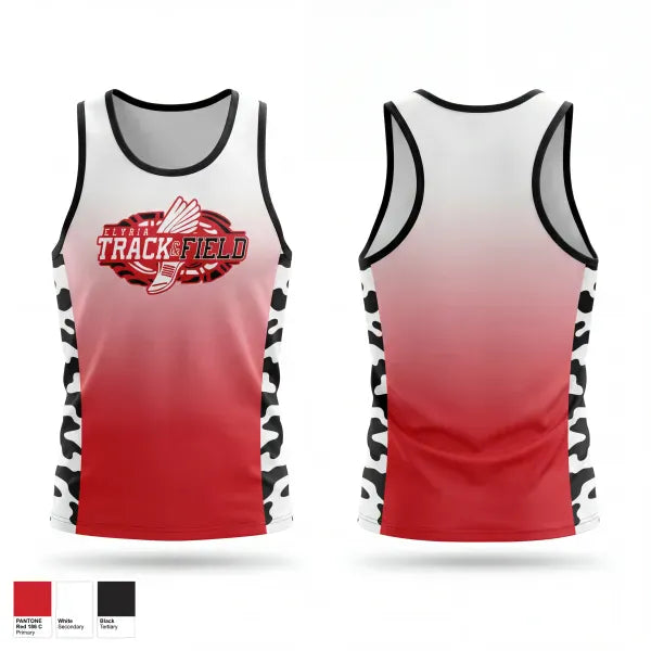 Mens Track Singlet, Elyria High School Track & Field, Track & Field, Teamtime, Team time, sublimation, custom sports apparel, team uniforms, spirit wear, spiritwear, sports uniforms, custom shirts, team store, custom team store, fundraiser sports, apparel fundraiser