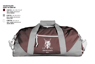 Duffle Bag, Newton Braves Golf, Golf, Teamtime, Team time, sublimation, custom sports apparel, team uniforms, spirit wear, spiritwear, sports uniforms, custom shirts, team store, custom team store, fundraiser sports, apparel fundraiser