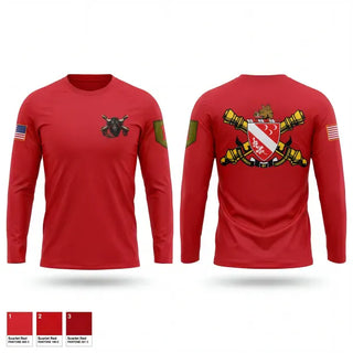Long Sleeve Performance Shirt, Bravo battery 1-7FA, Army, Teamtime, Team time, sublimation, custom sports apparel, team uniforms, spirit wear, spiritwear, sports uniforms, custom shirts, team store, custom team store, fundraiser sports, apparel fundraiser