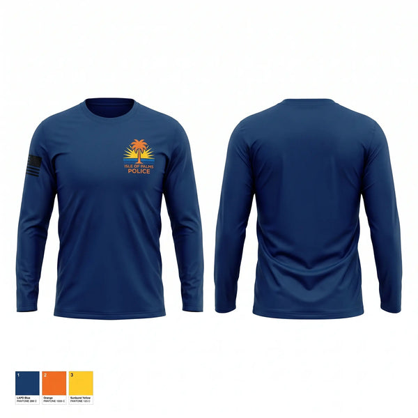 Long Sleeve Performance Shirt, Isle of Palms Police Department, Police, Teamtime, Team time, sublimation, custom sports apparel, team uniforms, spirit wear, spiritwear, sports uniforms, custom shirts, team store, custom team store, fundraiser sports, apparel fundraiser