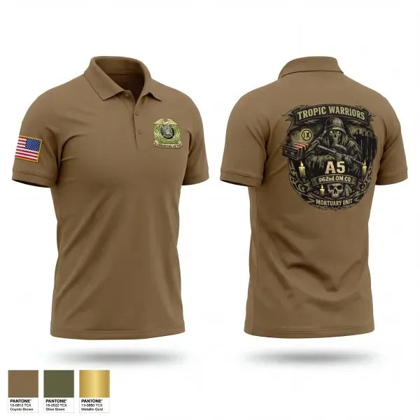 Short Sleeve Performance Polo, 962nd QM CO A5, Army, Teamtime, Team time, sublimation, custom sports apparel, team uniforms, spirit wear, spiritwear, sports uniforms, custom shirts, team store, custom team store, fundraiser sports, apparel fundraiser