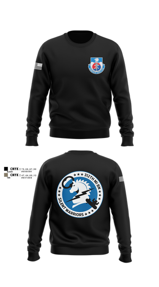 Crew Neck Sweatshirt, 312th Military Intelligence Battalion, , Teamtime, Team time, sublimation, custom sports apparel, team uniforms, spirit wear, spiritwear, sports uniforms, custom shirts, team store, custom team store, fundraiser sports, apparel fundraiser