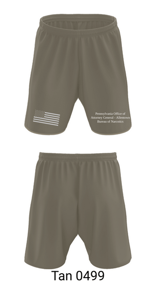 Athletic Shorts With Pockets, Pennsylvania Office of Attorney General - Allentown Bureau of Narcotics, Police, Teamtime, Team time, sublimation, custom sports apparel, team uniforms, spirit wear, spiritwear, sports uniforms, custom shirts, team store, custom team store, fundraiser sports, apparel fundraiser