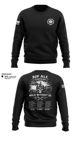 Crew Neck Sweatshirt, 92F ALC 26-003, Army, Teamtime, Team time, sublimation, custom sports apparel, team uniforms, spirit wear, spiritwear, sports uniforms, custom shirts, team store, custom team store, fundraiser sports, apparel fundraiser