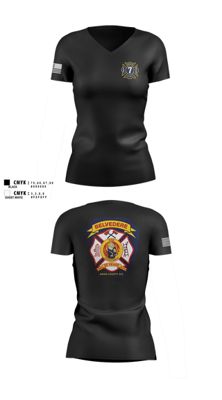 Womens Short Sleeve Vneck Shirt, BELVEDERE FIRE RESCUE, Fire Department, Teamtime, Team time, sublimation, custom sports apparel, team uniforms, spirit wear, spiritwear, sports uniforms, custom shirts, team store, custom team store, fundraiser sports, apparel fundraiser