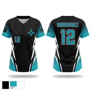 Two Button Softball Jersey, A-Town Rebels, Softball, Teamtime, Team time, sublimation, custom sports apparel, team uniforms, spirit wear, spiritwear, sports uniforms, custom shirts, team store, custom team store, fundraiser sports, apparel fundraiser