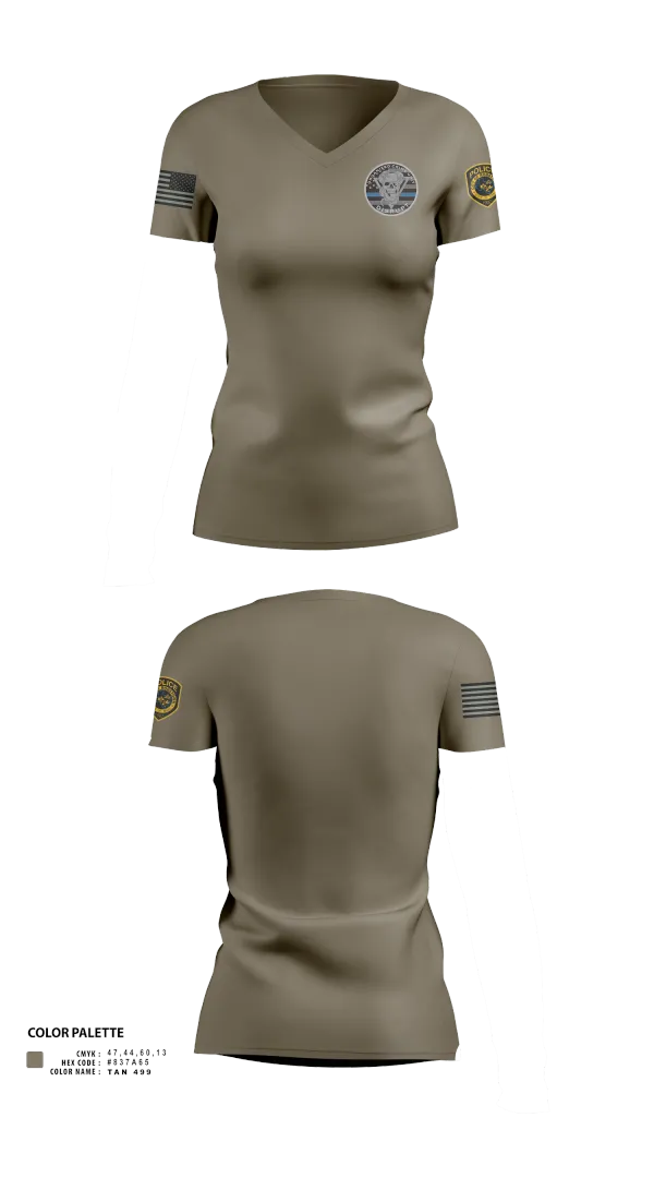 Womens Short Sleeve Vneck Shirt, Robstown Police Department, Police, Teamtime, Team time, sublimation, custom sports apparel, team uniforms, spirit wear, spiritwear, sports uniforms, custom shirts, team store, custom team store, fundraiser sports, apparel fundraiser
