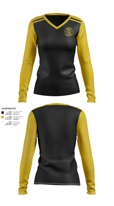 Cobras 19025900 Women's Long Sleeve V-neck Shirt - 20