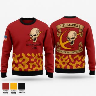 Crew Neck Sweatshirt, 11th Marines CBR, , Teamtime, Team time, sublimation, custom sports apparel, team uniforms, spirit wear, spiritwear, sports uniforms, custom shirts, team store, custom team store, fundraiser sports, apparel fundraiser