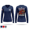 Blacksburg Fire Women's Long Sleeve V-neck Shirt - 1