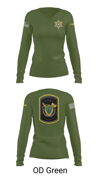 Womens Long Sleeve Vneck Shirt, C.C.S.O. CERT, , Teamtime, Team time, sublimation, custom sports apparel, team uniforms, spirit wear, spiritwear, sports uniforms, custom shirts, team store, custom team store, fundraiser sports, apparel fundraiser