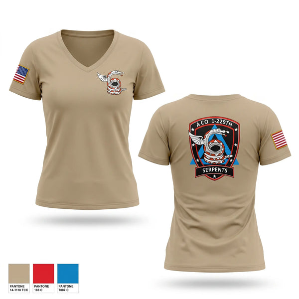 Womens Short Sleeve Vneck Shirt, A CO 1-229, Army, Teamtime, Team time, sublimation, custom sports apparel, team uniforms, spirit wear, spiritwear, sports uniforms, custom shirts, team store, custom team store, fundraiser sports, apparel fundraiser