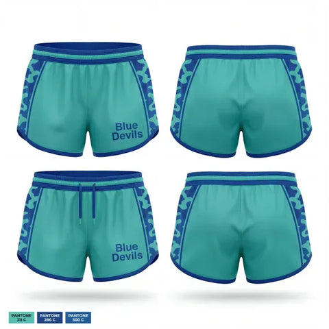 Womens Shorts, Blue Devils, Baseball, Teamtime, Team time, sublimation, custom sports apparel, team uniforms, spirit wear, spiritwear, sports uniforms, custom shirts, team store, custom team store, fundraiser sports, apparel fundraiser
