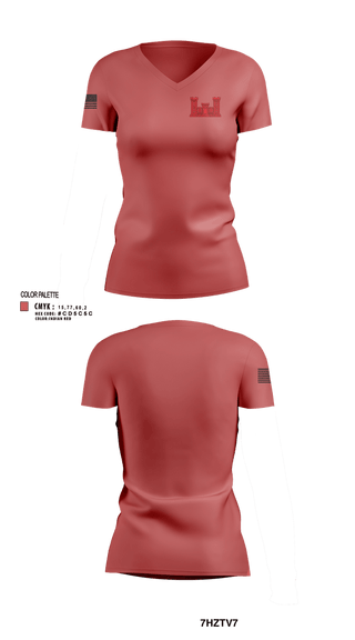Womens Short Sleeve Vneck Shirt, 205TH EN BN, Army, Teamtime, Team time, sublimation, custom sports apparel, team uniforms, spirit wear, spiritwear, sports uniforms, custom shirts, team store, custom team store, fundraiser sports, apparel fundraiser