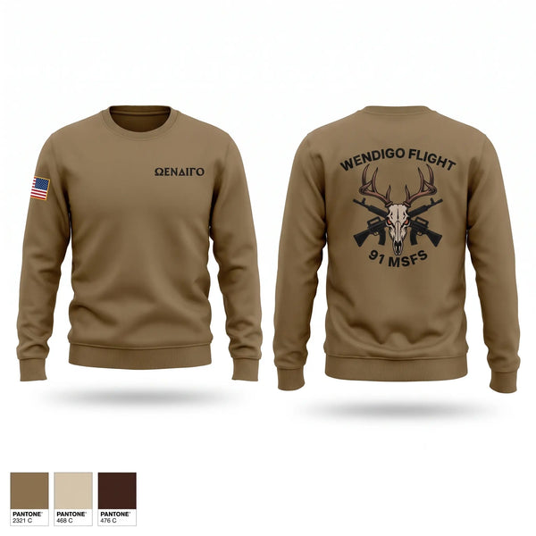 Crew Neck Sweatshirt, 91 MSFS, Air Force, Teamtime, Team time, sublimation, custom sports apparel, team uniforms, spirit wear, spiritwear, sports uniforms, custom shirts, team store, custom team store, fundraiser sports, apparel fundraiser