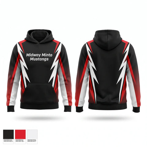Hoodie, Midway Minto Mustangs, Baseball, Teamtime, Team time, sublimation, custom sports apparel, team uniforms, spirit wear, spiritwear, sports uniforms, custom shirts, team store, custom team store, fundraiser sports, apparel fundraiser