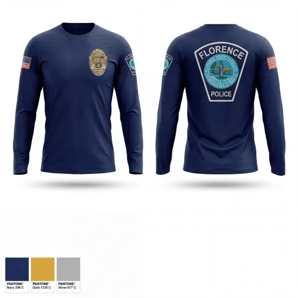 Long Sleeve Performance Shirt, Florence Police Department, Police, Teamtime, Team time, sublimation, custom sports apparel, team uniforms, spirit wear, spiritwear, sports uniforms, custom shirts, team store, custom team store, fundraiser sports, apparel fundraiser