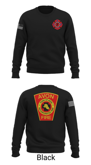 Crew Neck Sweatshirt, Avon Fire Department, Fire Department, Teamtime, Team time, sublimation, custom sports apparel, team uniforms, spirit wear, spiritwear, sports uniforms, custom shirts, team store, custom team store, fundraiser sports, apparel fundraiser