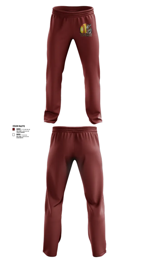 Sweatpants, Pensacola High Lady Tigers, Softball, Teamtime, Team time, sublimation, custom sports apparel, team uniforms, spirit wear, spiritwear, sports uniforms, custom shirts, team store, custom team store, fundraiser sports, apparel fundraiser