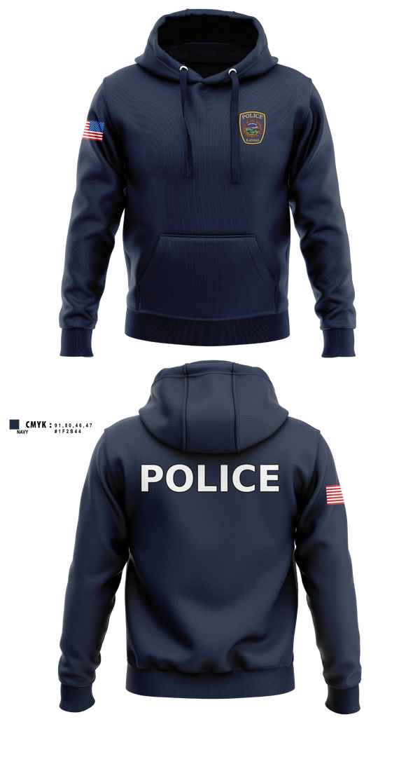 Hoodie, Lake Quivira Police Department, Police, Teamtime, Team time, sublimation, custom sports apparel, team uniforms, spirit wear, spiritwear, sports uniforms, custom shirts, team store, custom team store, fundraiser sports, apparel fundraiser