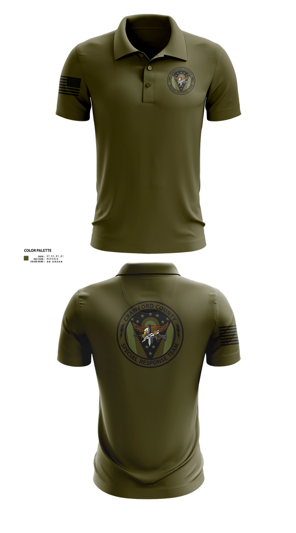 Short Sleeve Performance Polo, Crawford County Special Response Team, Police, Teamtime, Team time, sublimation, custom sports apparel, team uniforms, spirit wear, spiritwear, sports uniforms, custom shirts, team store, custom team store, fundraiser sports, apparel fundraiser