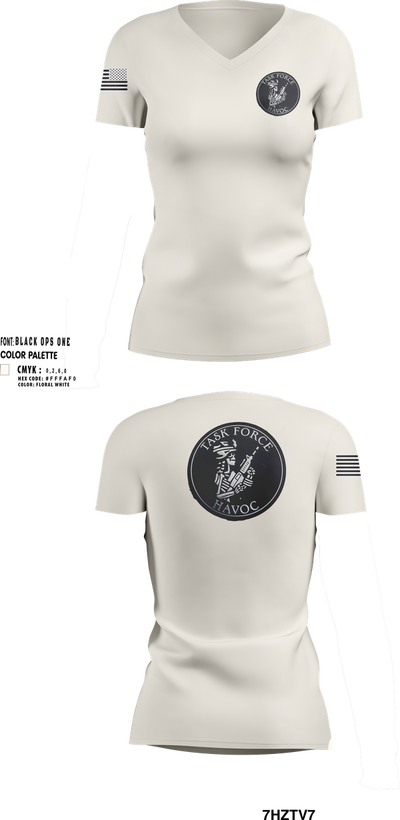 Task Force Havoc 53585614 Women's Short Sleeve V-neck Shirt - 23