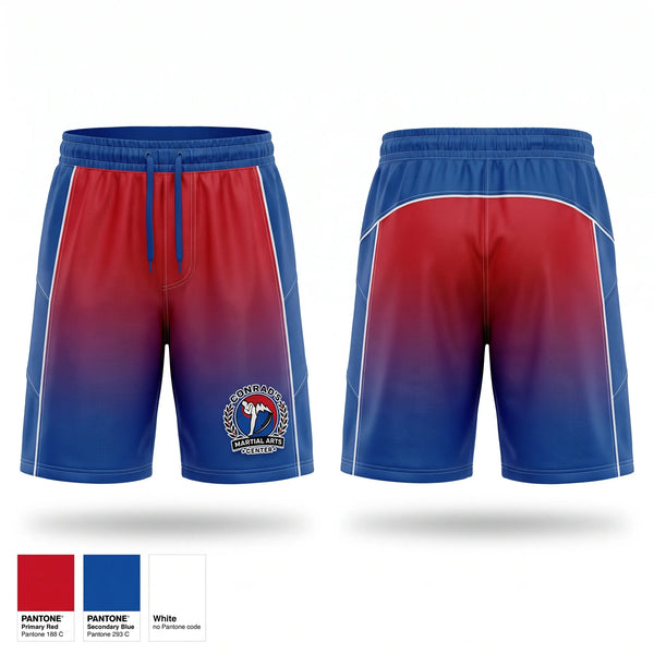 Athletic Shorts With Pockets, Conrad’s Martial Arts Center, , Teamtime, Team time, sublimation, custom sports apparel, team uniforms, spirit wear, spiritwear, sports uniforms, custom shirts, team store, custom team store, fundraiser sports, apparel fundraiser