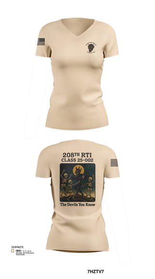 Womens Short Sleeve Vneck Shirt, 208th RTI MED TRNG CO Class 25-002, , Teamtime, Team time, sublimation, custom sports apparel, team uniforms, spirit wear, spiritwear, sports uniforms, custom shirts, team store, custom team store, fundraiser sports, apparel fundraiser