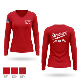 Womens Long Sleeve Vneck Shirt, 356 EPBS, Air Force, Teamtime, Team time, sublimation, custom sports apparel, team uniforms, spirit wear, spiritwear, sports uniforms, custom shirts, team store, custom team store, fundraiser sports, apparel fundraiser