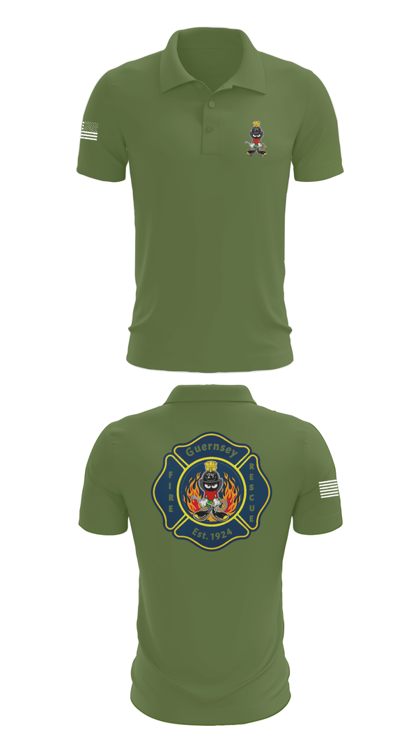 Short Sleeve Performance Polo, Guernsey Fire & Rescue, , Teamtime, Team time, sublimation, custom sports apparel, team uniforms, spirit wear, spiritwear, sports uniforms, custom shirts, team store, custom team store, fundraiser sports, apparel fundraiser