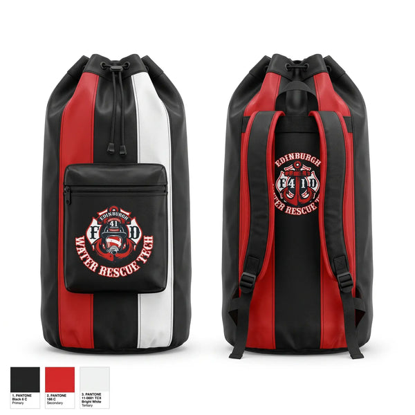 Gear Bag, Edinburgh Water Rescue, Fire Department, Teamtime, Team time, sublimation, custom sports apparel, team uniforms, spirit wear, spiritwear, sports uniforms, custom shirts, team store, custom team store, fundraiser sports, apparel fundraiser