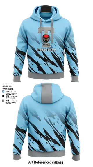 Hoodie, TBirds, Men's Basketball, Teamtime, Team time, sublimation, custom sports apparel, team uniforms, spirit wear, spiritwear, sports uniforms, custom shirts, team store, custom team store, fundraiser sports, apparel fundraiser