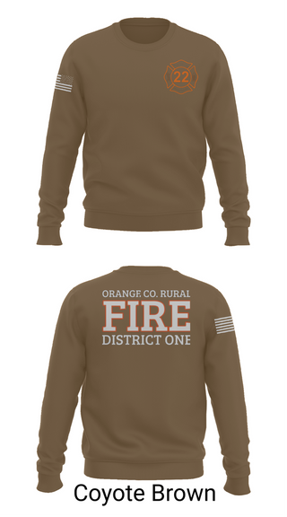 Crew Neck Sweatshirt, Orange County Rural District 1 Fire Department, , Teamtime, Team time, sublimation, custom sports apparel, team uniforms, spirit wear, spiritwear, sports uniforms, custom shirts, team store, custom team store, fundraiser sports, apparel fundraiser