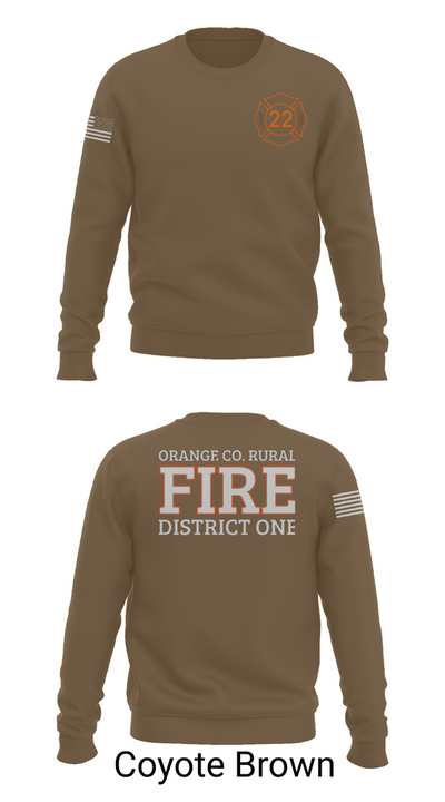 Orange County Rural District 1 Fire Department 66539276 Crew Neck Sweatshirt - 5