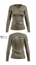 Boar Battery 1-77 FAR  Women's Long Sleeve V-neck Shirt - 102