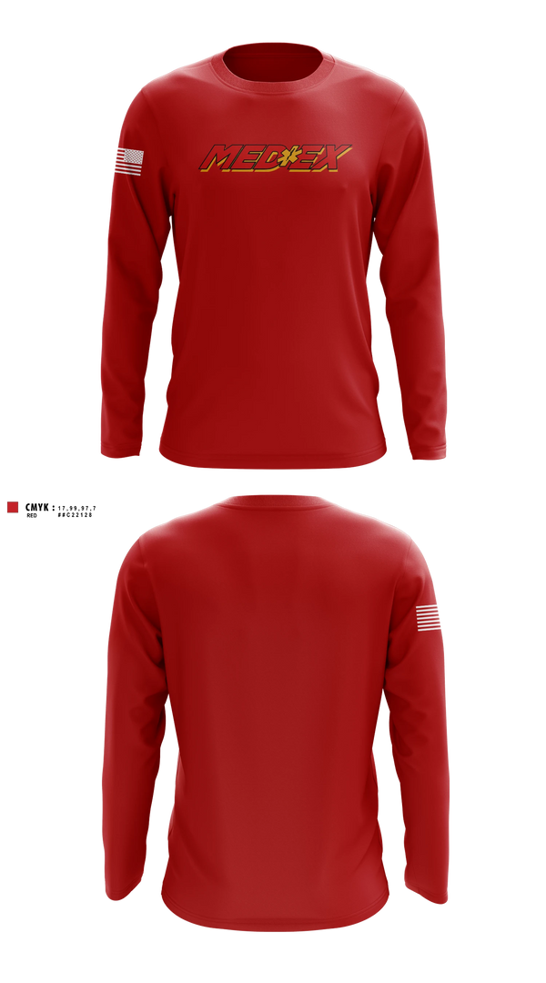 Long Sleeve Performance Shirt, MedEx EMS, EMS/EMT, Teamtime, Team time, sublimation, custom sports apparel, team uniforms, spirit wear, spiritwear, sports uniforms, custom shirts, team store, custom team store, fundraiser sports, apparel fundraiser