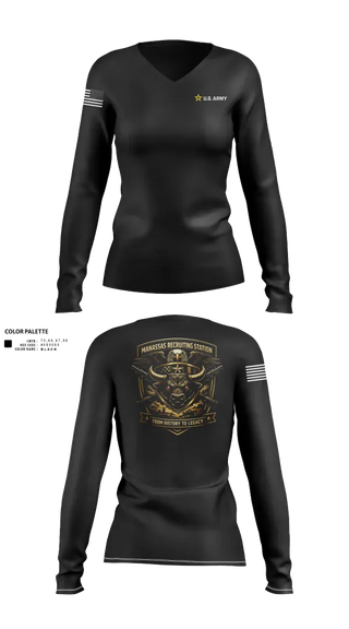 Womens Long Sleeve Vneck Shirt, Recruiter, Army, Teamtime, Team time, sublimation, custom sports apparel, team uniforms, spirit wear, spiritwear, sports uniforms, custom shirts, team store, custom team store, fundraiser sports, apparel fundraiser