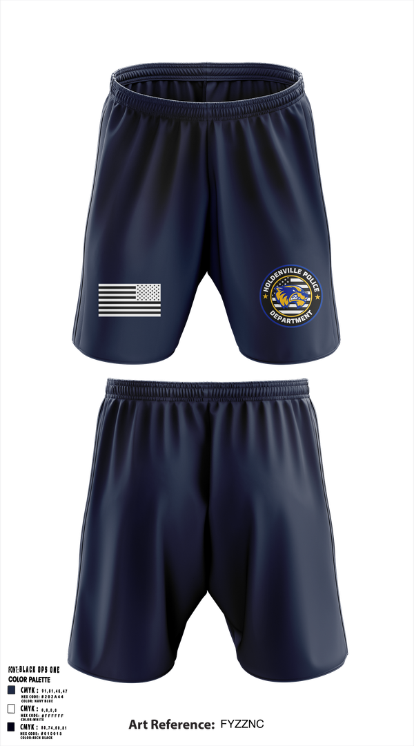 Athletic Shorts With Pockets, Holdenville PD, Police, Teamtime, Team time, sublimation, custom sports apparel, team uniforms, spirit wear, spiritwear, sports uniforms, custom shirts, team store, custom team store, fundraiser sports, apparel fundraiser