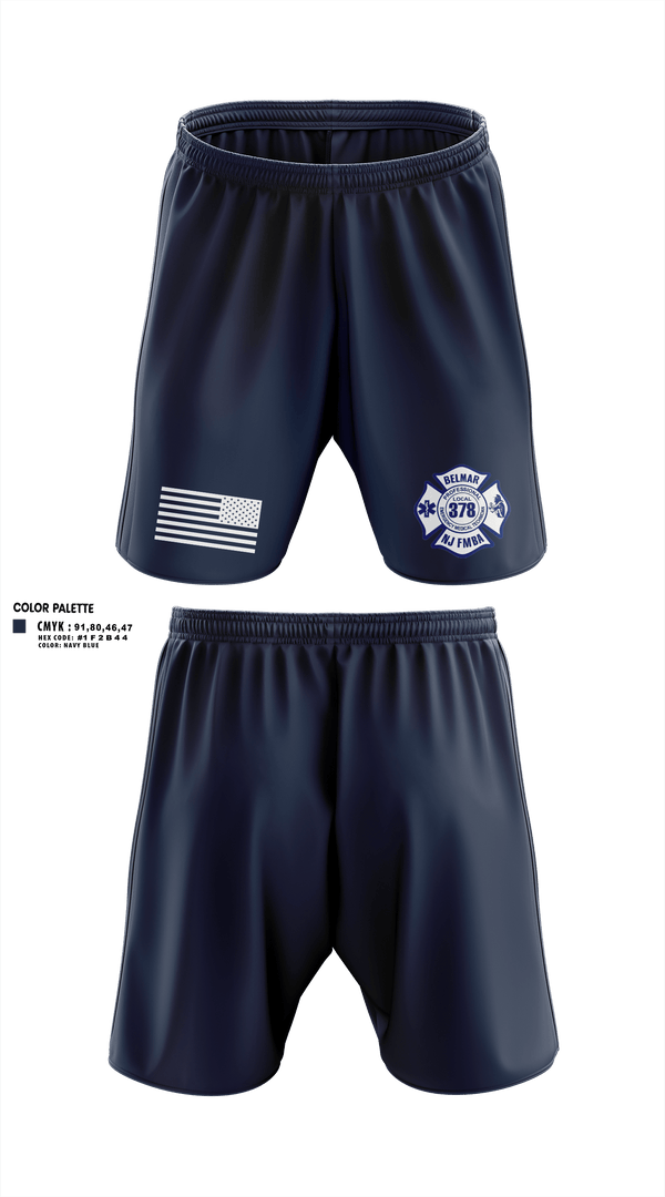 Athletic Shorts With Pockets, Belmar FMBA, Fire Department, Teamtime, Team time, sublimation, custom sports apparel, team uniforms, spirit wear, spiritwear, sports uniforms, custom shirts, team store, custom team store, fundraiser sports, apparel fundraiser