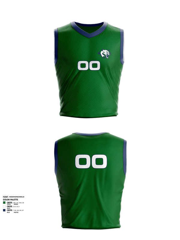 Southern Hills MS Basketball Reversible Basketball Jersey (White/Green) - 1