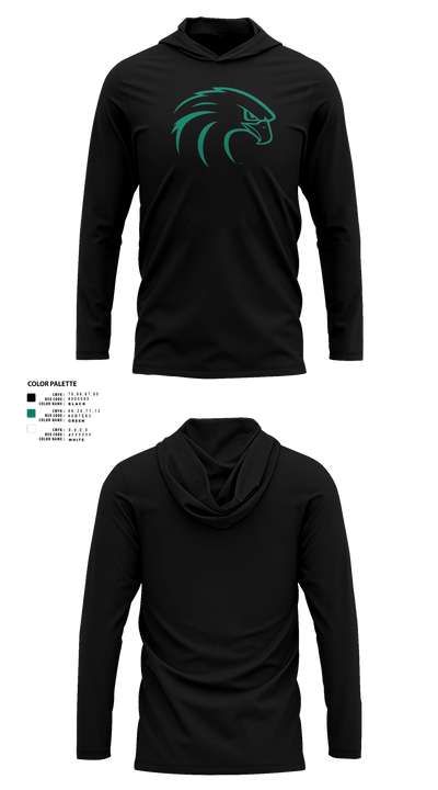 NSU Riverhawks Football 89263546 Long Sleeve Hooded Sun Shirt - 40