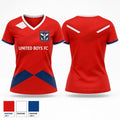 The United Boy FC 85443873 Women's Short Sleeve V-neck Shirt - 21