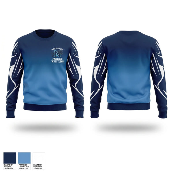 Crew Neck Sweatshirt, Northshore Panthers, Wrestling, Teamtime, Team time, sublimation, custom sports apparel, team uniforms, spirit wear, spiritwear, sports uniforms, custom shirts, team store, custom team store, fundraiser sports, apparel fundraiser