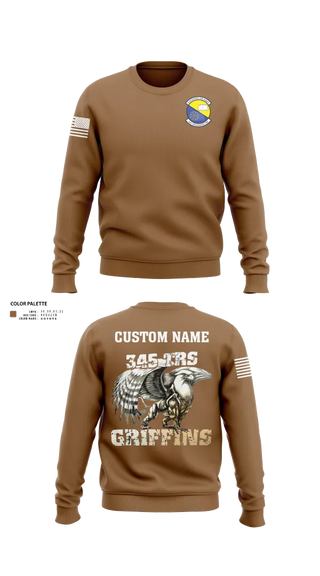 Crew Neck Sweatshirt, 345th TRS, , Teamtime, Team time, sublimation, custom sports apparel, team uniforms, spirit wear, spiritwear, sports uniforms, custom shirts, team store, custom team store, fundraiser sports, apparel fundraiser