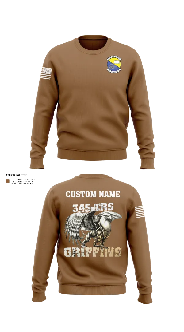 Crew Neck Sweatshirt, 345th TRS, , Teamtime, Team time, sublimation, custom sports apparel, team uniforms, spirit wear, spiritwear, sports uniforms, custom shirts, team store, custom team store, fundraiser sports, apparel fundraiser