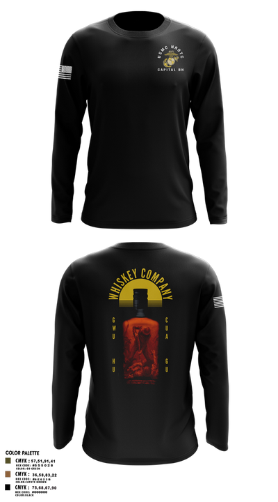 GWU NROTC 21201233 Long Sleeve Performance Shirt 3