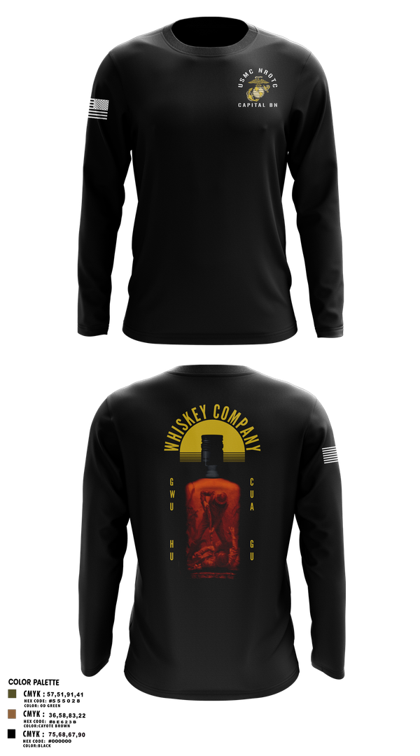 Long Sleeve Performance Shirt, GWU NROTC, Marines, Teamtime, Team time, sublimation, custom sports apparel, team uniforms, spirit wear, spiritwear, sports uniforms, custom shirts, team store, custom team store, fundraiser sports, apparel fundraiser
