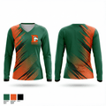 Fredrick Douglass High School Broncos 32324824 Women's Long Sleeve V-neck Shirt - 25